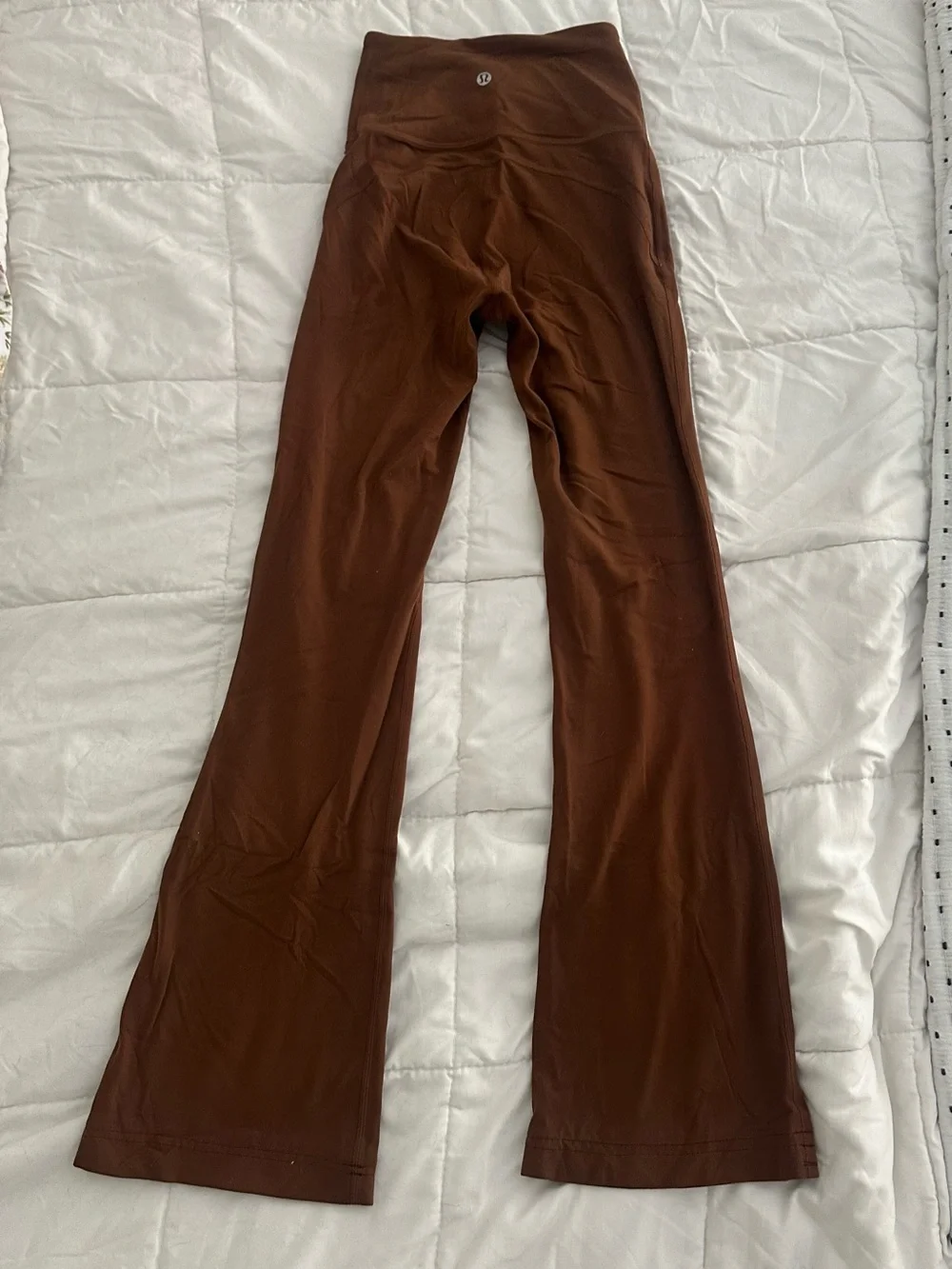 Lululemon High-Waist Brown Flared Groove Yoga Pants